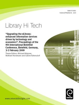 cover image of Library Hi Tech, Volume 27, Issue 4